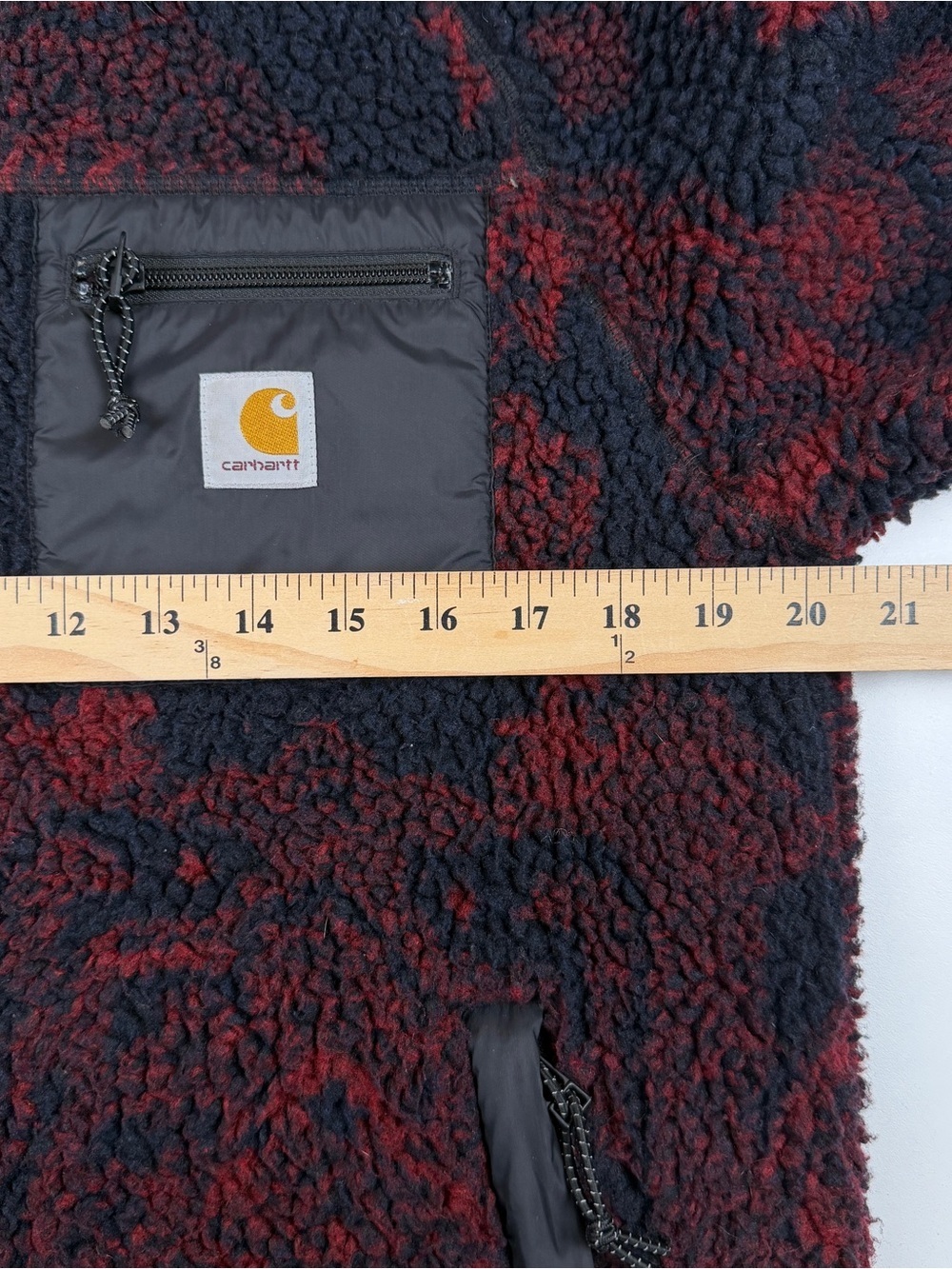 Carhartt WIP Prentis Liner Full Zip Sherpa Fleece Jacket Small - Picture 11 of 12